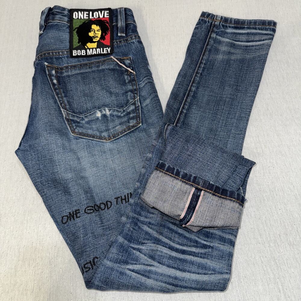 Cult of Individuality Bob Marley JapaneseSelvedge Denim Men 30x33 Distressed EUC